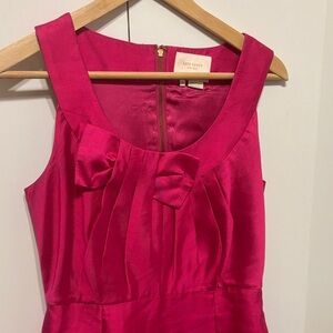 Scoopneck Silk Kate Spade Fuchsia Bow Dress size 4